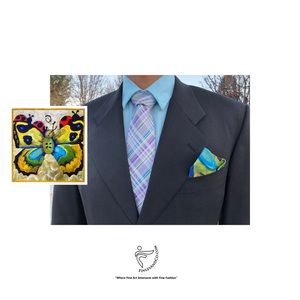 “ButterFly & LadyBugs” by Anne Geddes PocketSquare